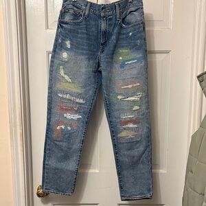 Polo by Ralph Lauren Straight Denim Jeans with Multicolor Stitching